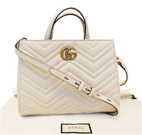 gucci marmont white medium|gg marmont medium tote bag.